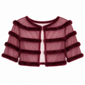 Mink Organza Short Sleeve Jacket