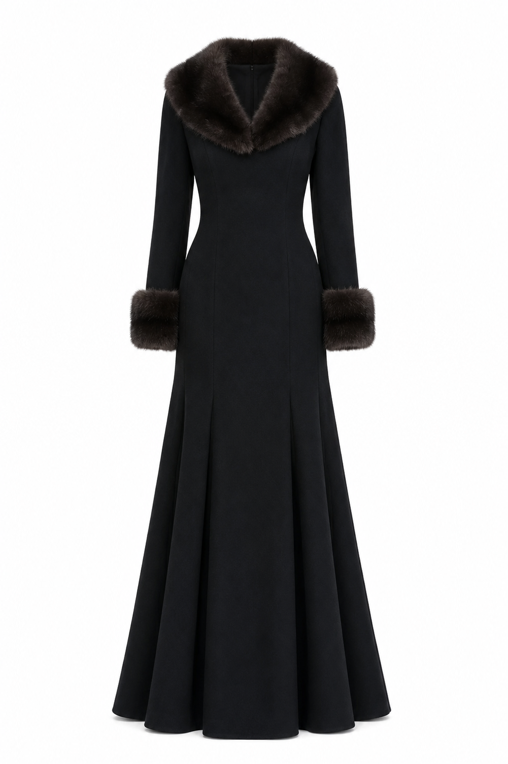 Sable Collared Gown