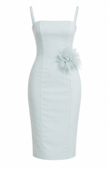 Short Square Neckline Cocktail Dress