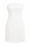Lace and Silk Faille Cocktail Dress