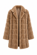 Tan Stripped Mink Coat