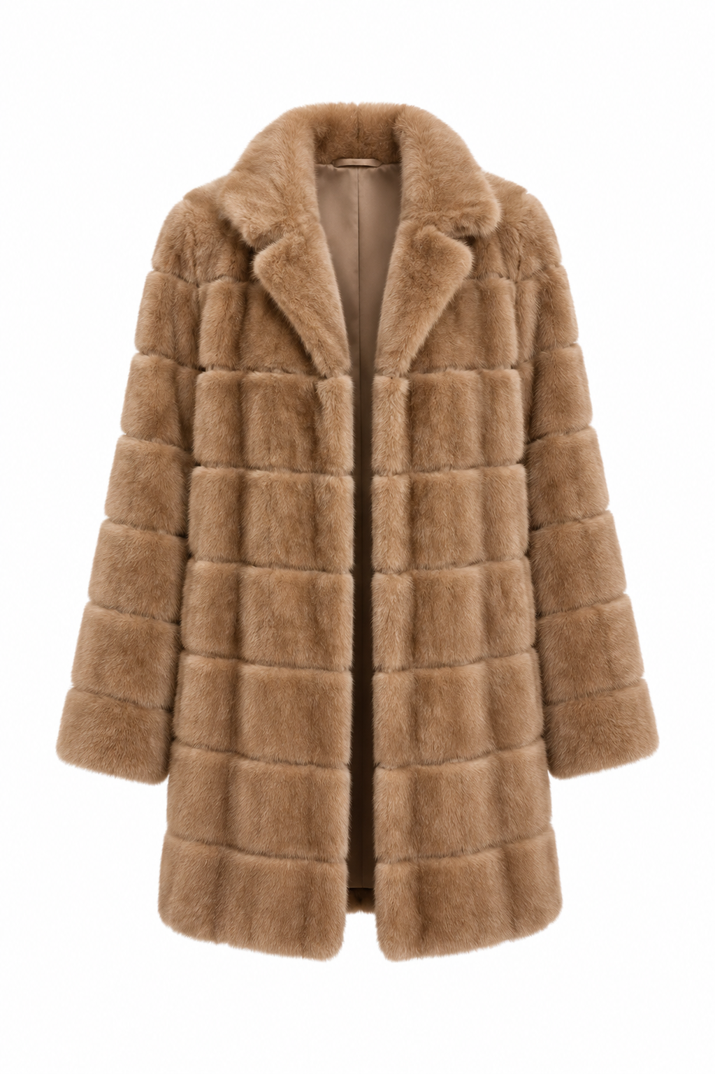 Tan Stripped Mink Coat