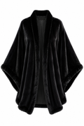 Black Sheered Mink Kimono