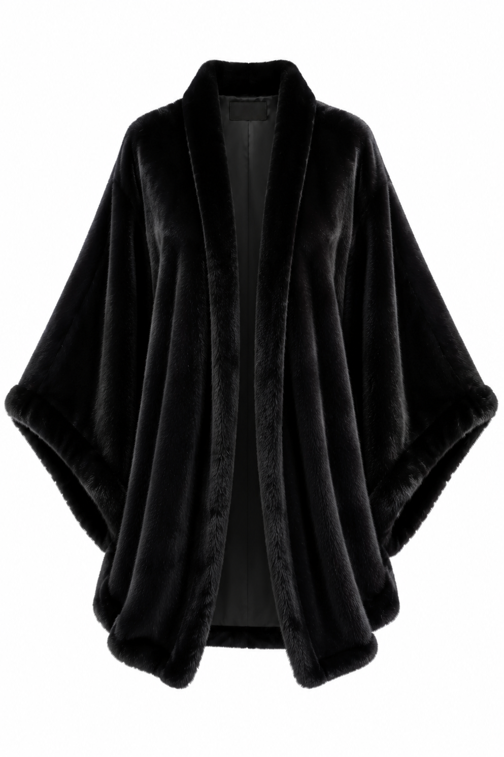 Black Sheered Mink Kimono