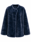 Navy Mink Striped Stroller