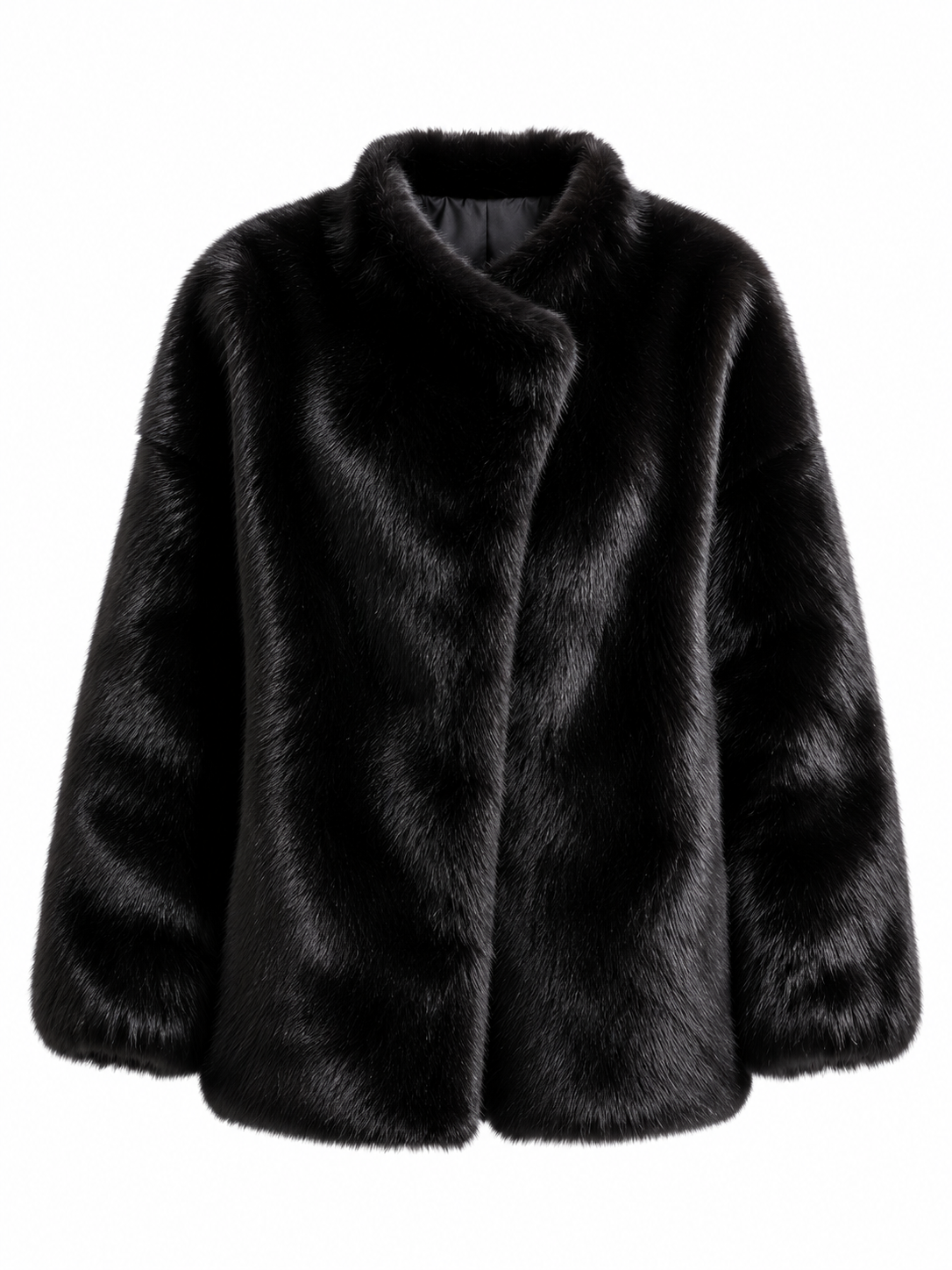 Black Fox Fur Coat