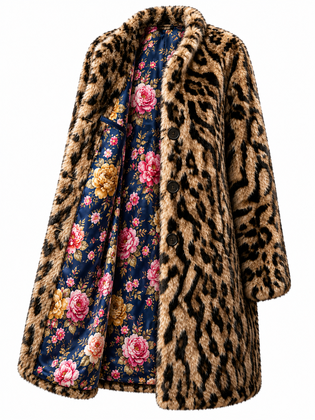 Tiger Print Mink Coat