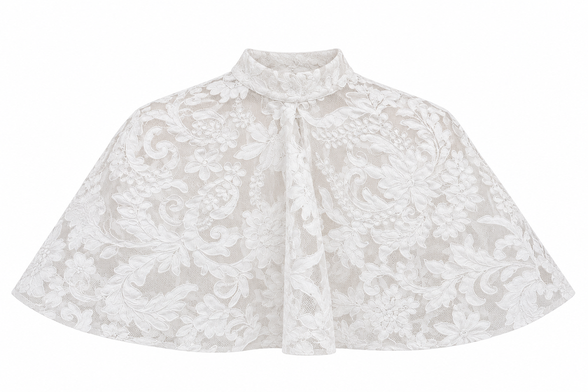 White Lace Bridal Cape