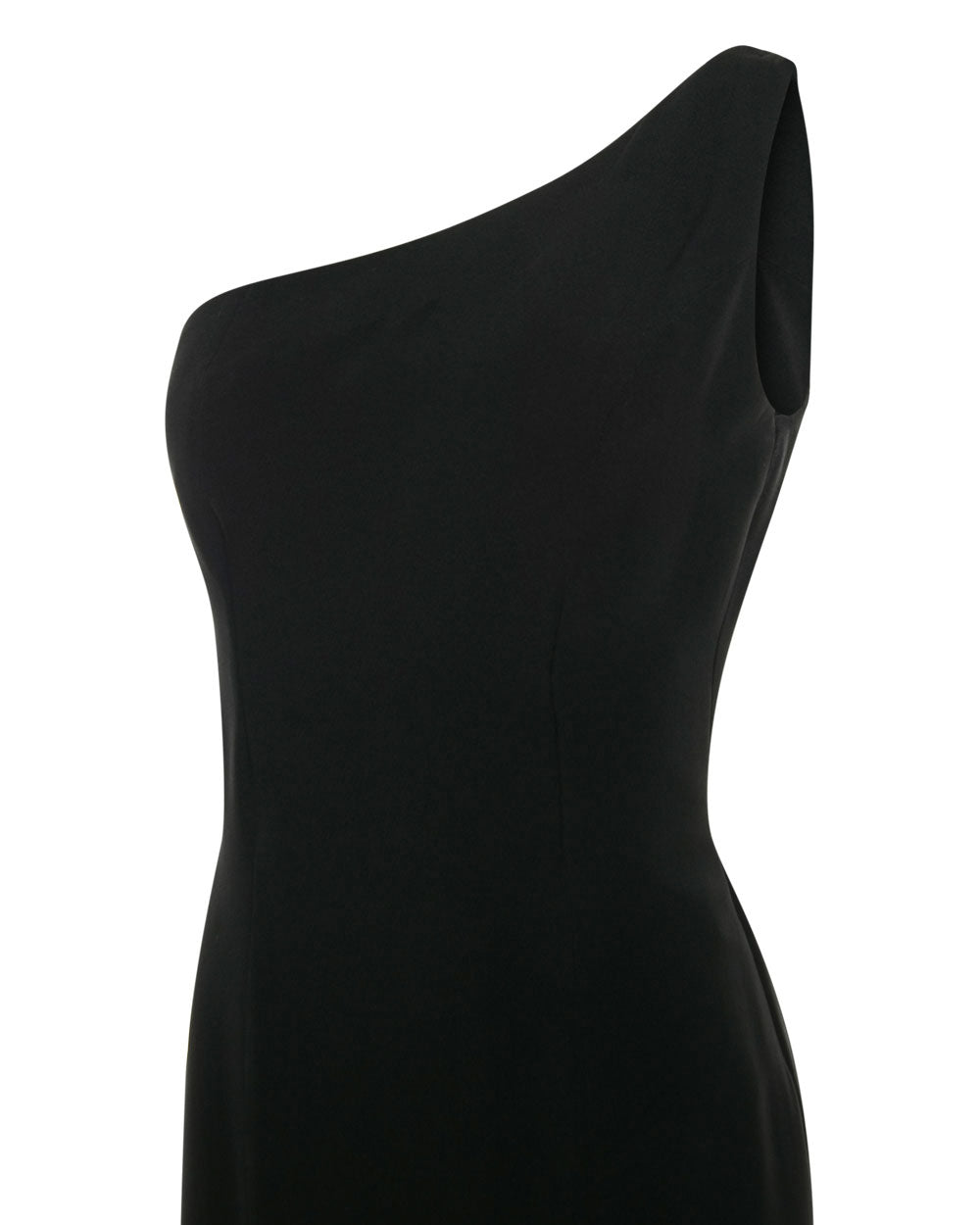 One Shoulder Crepe Gown