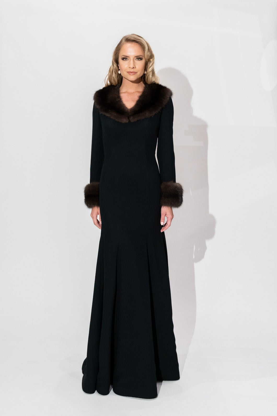 Sable Collared Gown
