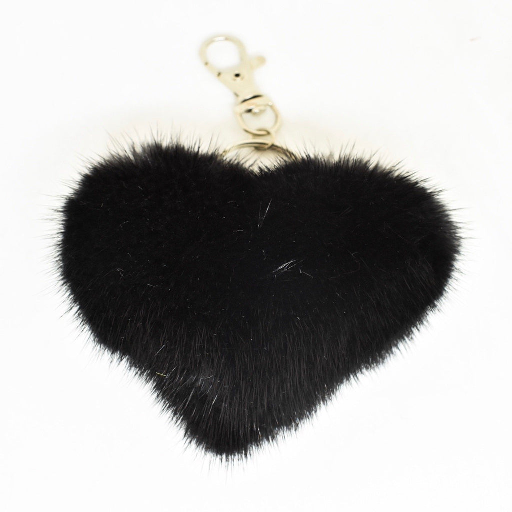 Mink Heart Keychain