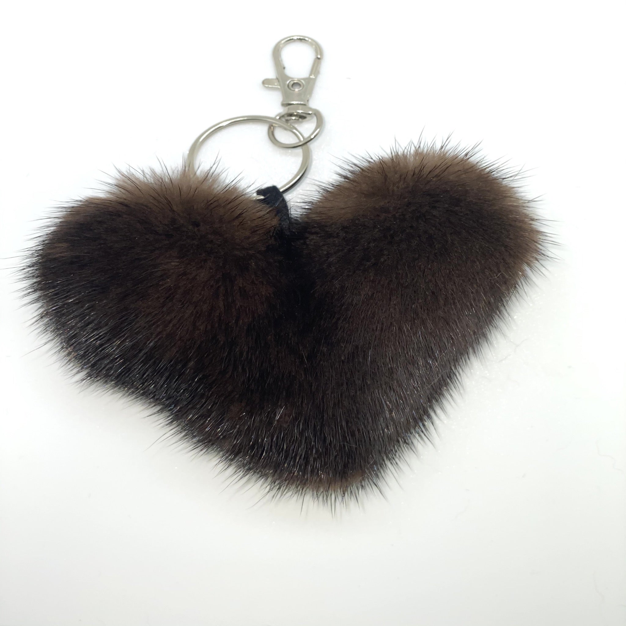 Mink Heart Keychain