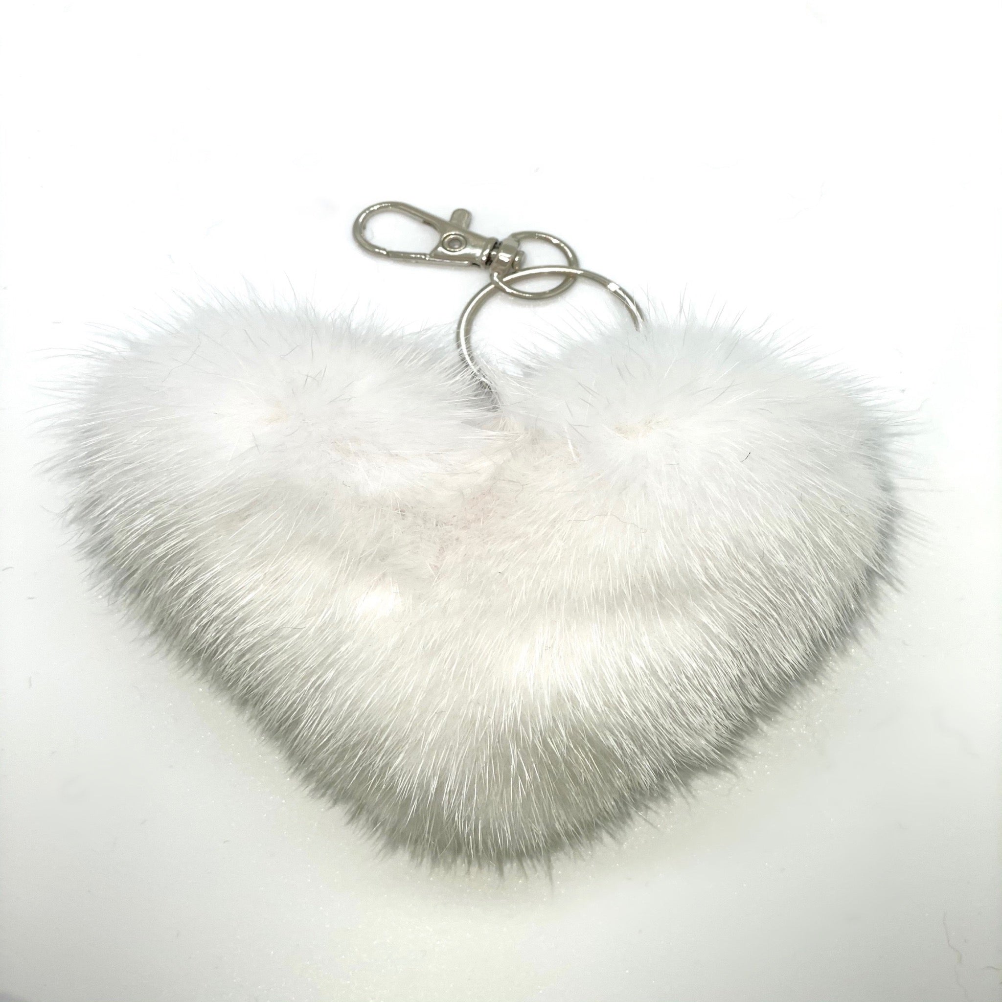Mink Heart Keychain