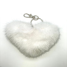 Load image into Gallery viewer, Mink Heart Keychain
