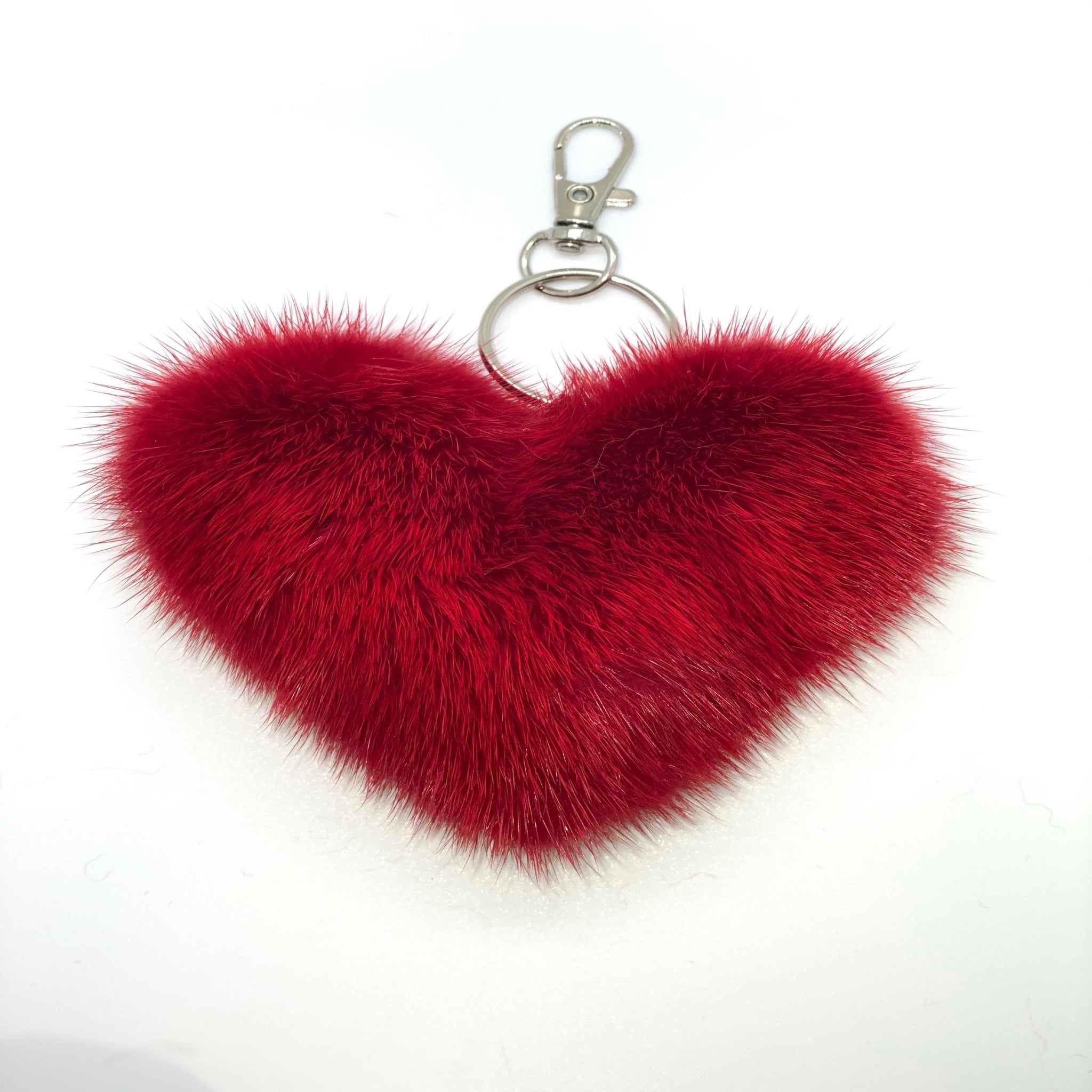 Mink Heart Keychain