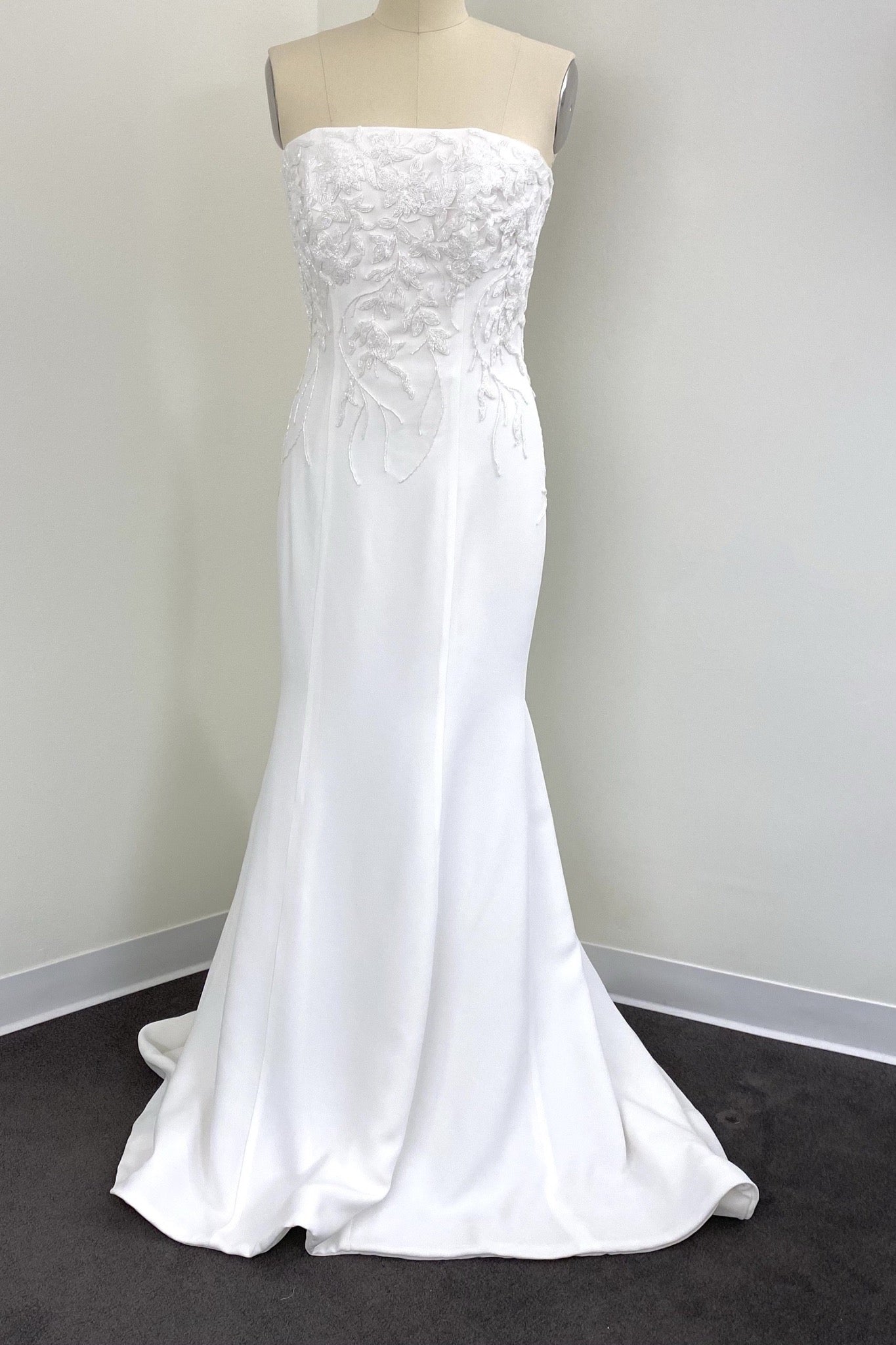 Crepe Floral Wedding Dress