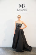 Silk Faille Scoop neck Ball Gown