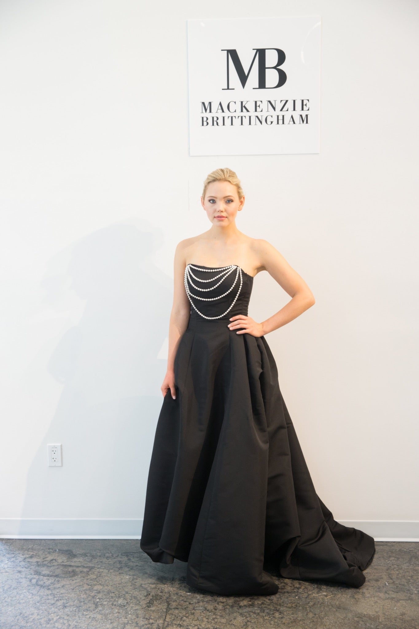 Silk Faille Scoop neck Ball Gown