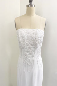Crepe Floral Wedding Dress