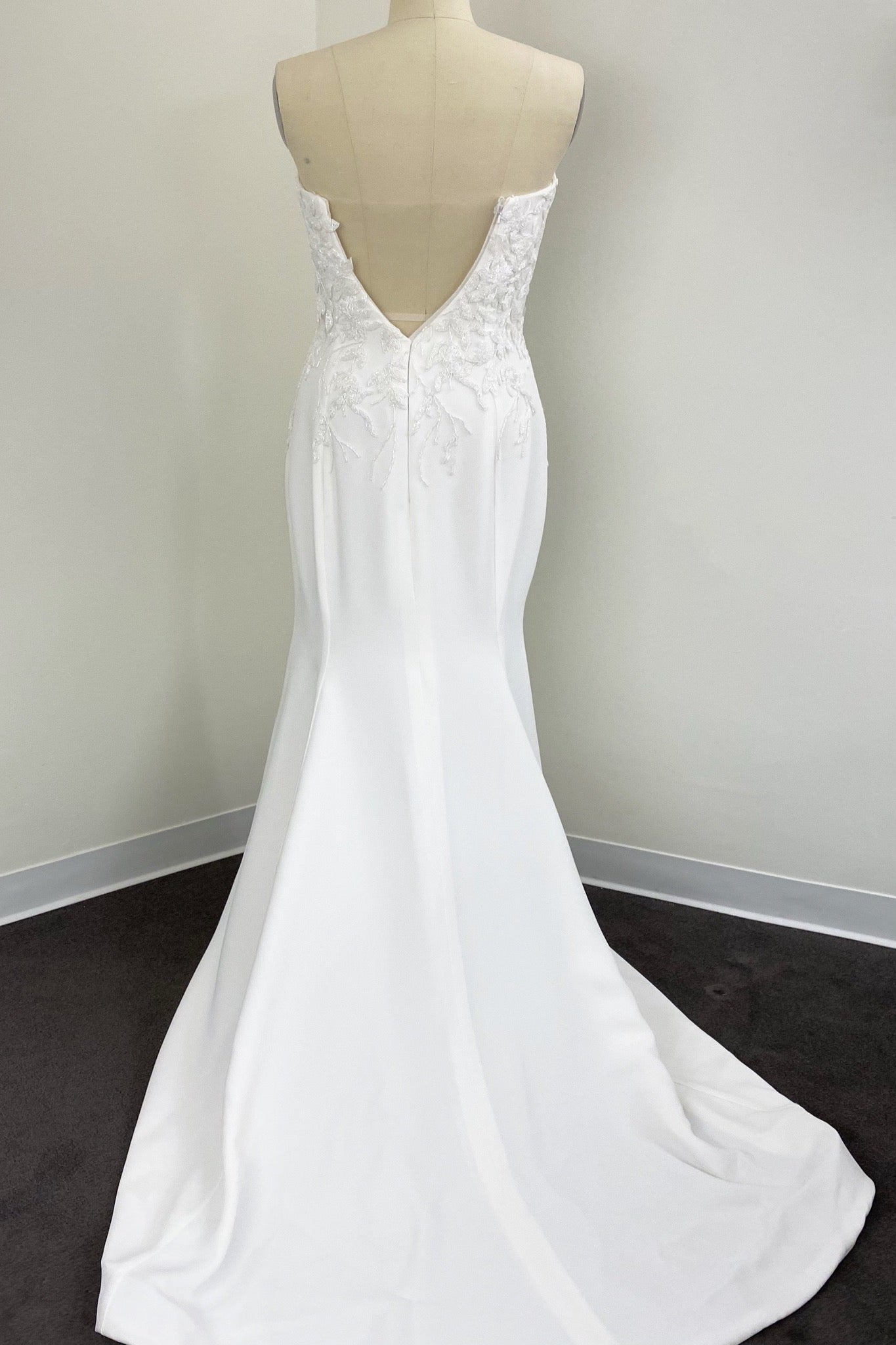 Crepe Floral Wedding Dress