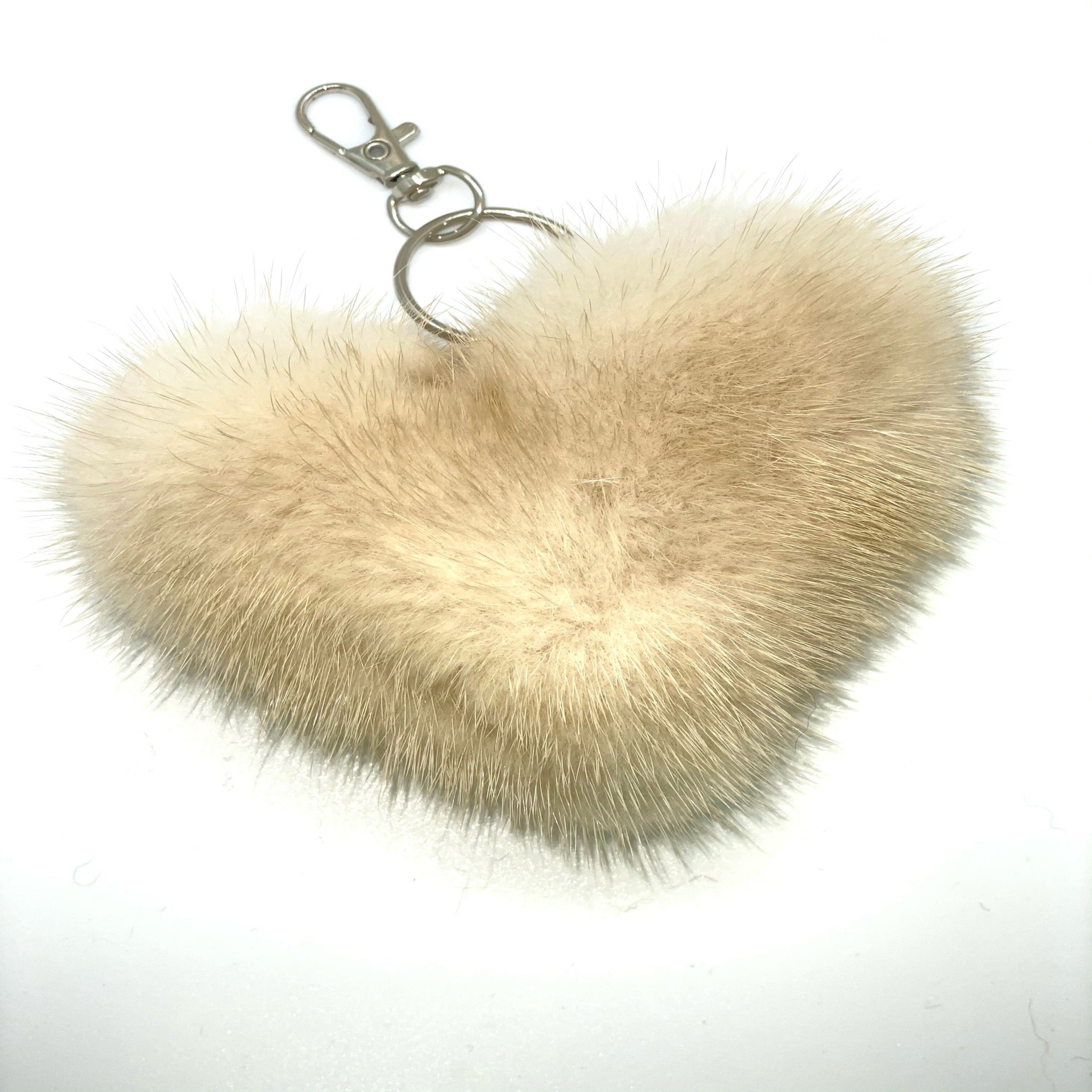 Mink Heart Keychain